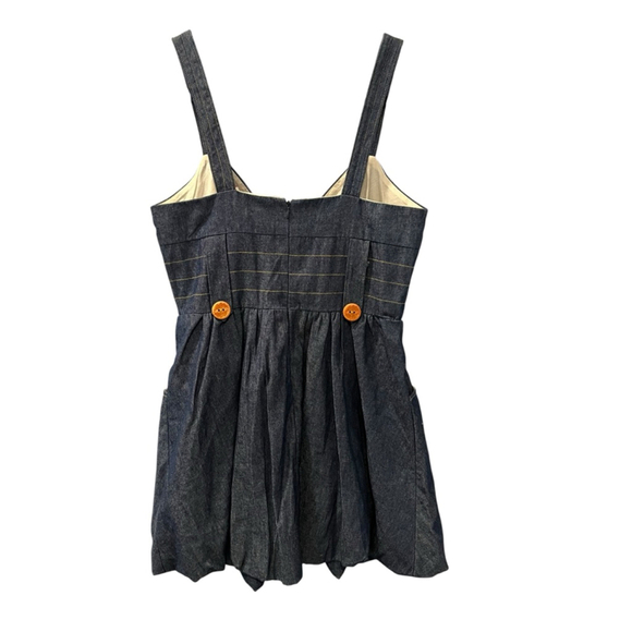 VaVa By Joy Han NWT Size Large Denim Mini Dress Women's $130 Lined Pockets Blue - Picture 4 of 5